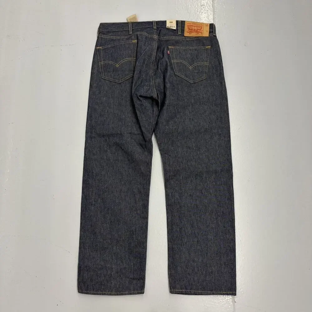 NWT Levi's 501 Dark Wash Straight Leg Buttonfly Jeans 38x30